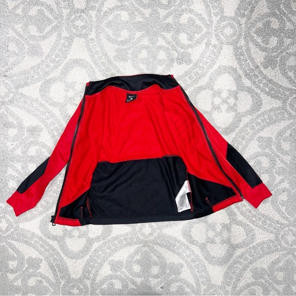 Nike Red and Black Athletic Jacket with Full Zip - Picture 4 of 7